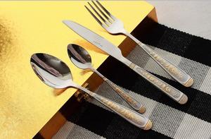 厂家批发不锈钢餐具套装 木盒精装礼品餐具24件刀叉勺选购指南
